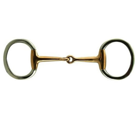 Copper Mouth Eggbutt Snaffle - Coronet 212268 4.75 in. Copper Mouth Flat Ring Eggbutt Snaffle