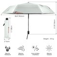 thumbnail image 3 of Kite Folding Umbrella UV50+ Waterproof Sun Protection Auto Open Close Compact Fiberglass Frame, 3 of 8
