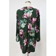 thumbnail image 4 of Dear Scarlett Women's Lizzy Floral Long Sleeve V-Neck Blouse Top in Hunter Green (Large, Hunter Green), 4 of 4