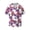 Peonies, variant on Pixel Grid Print Men's Wrinkle Free Untucked Cuban Shirt Business Casual Button Down Shirts Short Sleeve Shirt