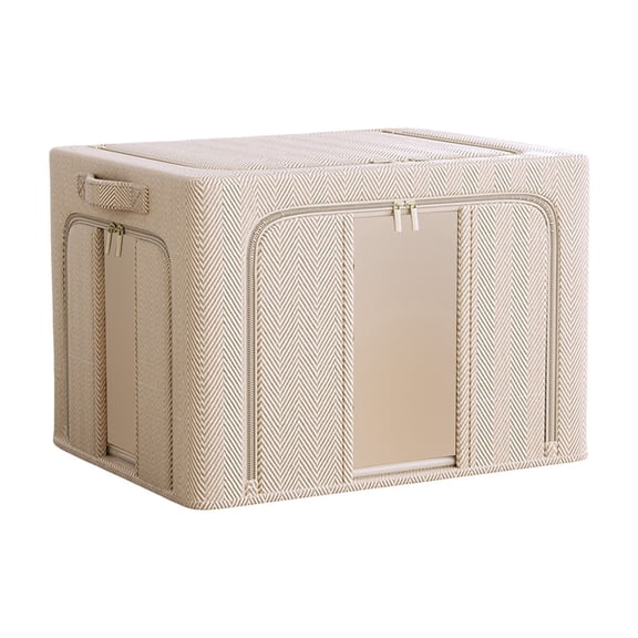TACILIP Clothes Storage, 1PC Foldable Fabric Clothes Storage Box With Lid Closets Wardrobe Organizer Bedroom Storage Basket Storage Box, Womens Gifts