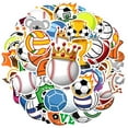 thumbnail image 2 of 35pcs-50pcs Sports Stickers Kids Stickers Sports Pack DIY Stickers for Luggage Laptop Guitar, 2 of 9