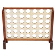 Angle View: Mixfeer Giant Wooden 4 in a Row Game with Storage Bag, Family Game Fun for Adults and Kids，Brown