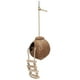 thumbnail image 3 of Casa colgante de coco natural para loros con escalera, jaula para hámster, columpio, nido de juguete, cáscara de coco peluda con escalera, 3 of 14