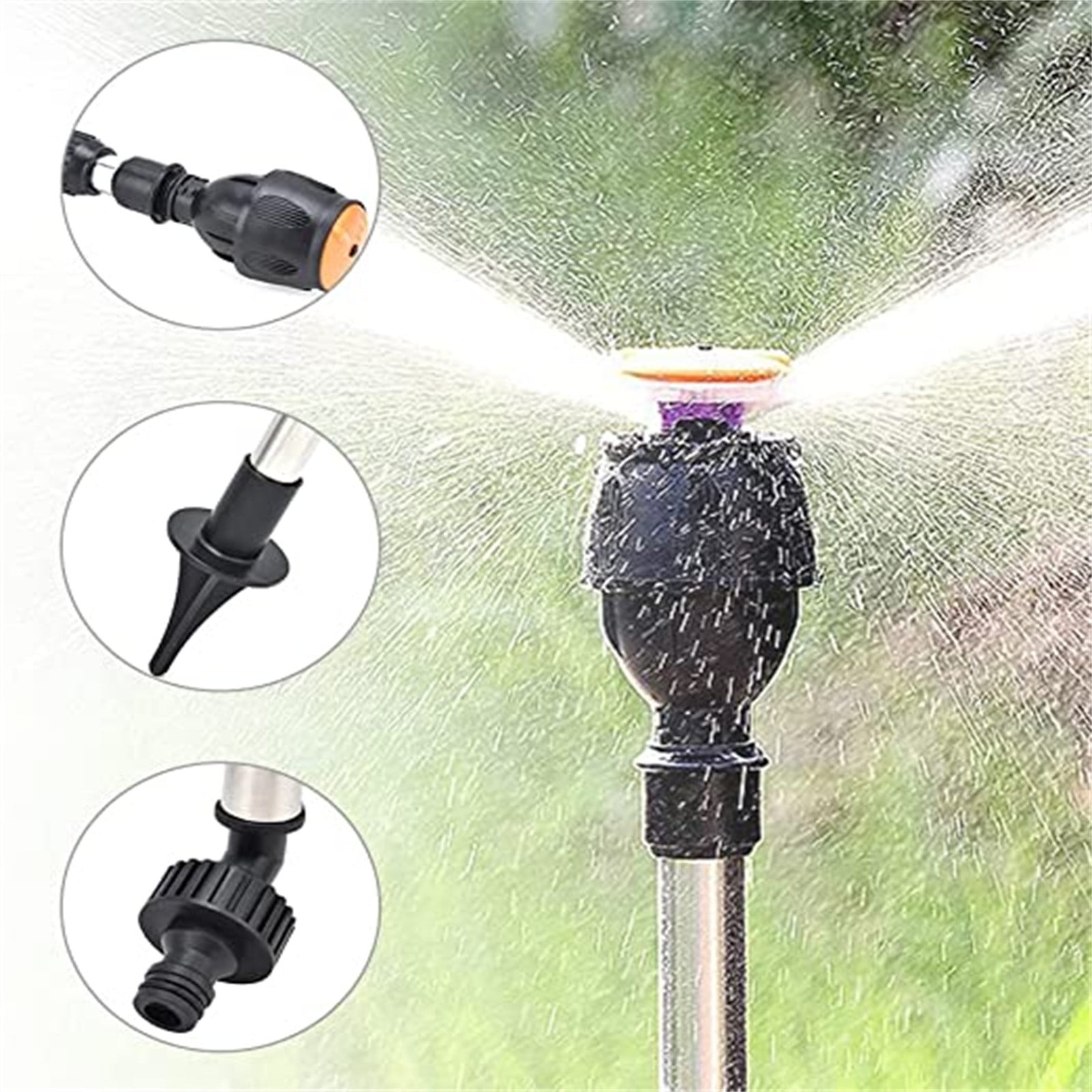 Lawn Sprinkler 360 Degree Automatic Rotating Water Sprinkler for Garden Yard Irrigation System Adjustable Spray Nozzle for Large Area Coverage Tool Irigation&nbsp;Supplies #020A