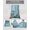 thumbnail image 6 of Farmhouse Wooden Grain Body Pillow Case Cover - Microfiber Bed Throw Pillow Covers, Vintage Shabby Chic Flower Blue Decorative Lumbar Pillow Cover with Envelope Closure for Sofa/Travel 20"x54", 6 of 6