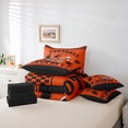thumbnail image 6 of jejeloiu Football City Silhouette 7pcs Bedding Comforter Set,American Rugby Game Queen Bedding Sets For Men Women Reversible, 6 of 8