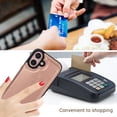 thumbnail image 6 of Compatible with iPhone 16 Case, with PU Leather Credit Card Holder Magnetic Back Stand Cell Accessories Flip Purse Slim Design Phone Cover for iPhone 16 Women Men, Rosegold, 6 of 11