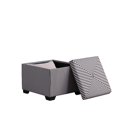 thumbnail image 4 of ORE International Pouf de Rangement en Polyuréthane de 17,5 Po de Hauteur en Noir/blanc, 4 of 6