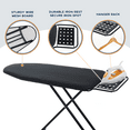 thumbnail image 4 of Ironing Board Full Size, RAINHOL 54"x13" Heavy Duty Compact Iron Board with Iron Rest, Heat Resistant Cover with Ultra Thick Padding, Height Adjustable Sturdy Iron Stand, Black, 4 of 5