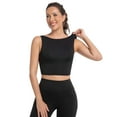 thumbnail image 4 of Funidos Women's Stretch Tank Top High-Waisted Workout Shirt Moisture-Wicking Slim Fit Yoga Running Gym Breathable Four-Way Stretch Plus Size XS-XL, 4 of 4