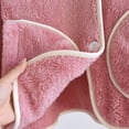 thumbnail image 5 of Generic Women's Plush Pajama Tops Button Down Sleepwear Fuzzy Fleece Jacket Long Sleeve Soft Warm Winter Coat with Pockets, 5 of 6
