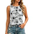 thumbnail image 4 of Yteetum Women's Summer Tank Tops Sleeveless Crewneck Floral Printed Shirts Womens Casual Loose Fits Lightweight Comfy Tanks, 4 of 5