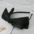 thumbnail image 6 of Unique Bargains 1 Pc Exquisite Gauze Shiny Silk Bow Headband Black, 6 of 6