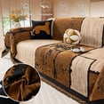 thumbnail image 5 of NAYOROOM Vintage Brown Sofa Cover, Couch Covers for 3 Cushion Couch Sofa, Sectional Couch Covers for Living Room Sofa Throws Sofa Slipcovers (71"x 134" X-Large ), 5 of 16