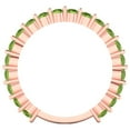 thumbnail image 5 of 1.2 ctw Wedding Band for Women - 18K Rose Gold Natural Peridot Stackable Eternity Ring, 5 of 6