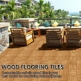 thumbnail image 4 of Yaheetech 27PCS Interlocking Patio Deck Tiles Outdoor Flooring for Garden Poolside Fir Wood Indoor Natural Wood, 4 of 10