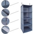 thumbnail image 3 of Organizador de armario de pared de 3 compartimentos, armario de tela colgante con marco de hierro plegable, 3 of 5
