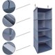 thumbnail image 3 of 3 Compartment Wall Mounted Wardrobe Organizer, Hanging Cloth Wardrobe with Folding Iron Frame, 3 of 5