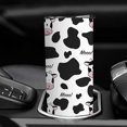 thumbnail image 3 of Cute Cow Tumbler with Straw and Lid 20 oz Double Wall Stainless Steel Vacuum Insulated Coffee Wine Tea Travel Mug Gifts for Women Black, 3 of 6
