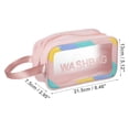 thumbnail image 2 of 1 Pc Women Convenient Clear Cosmetic Bag for Vacation Camping Business Travel Pink-S, 2 of 4