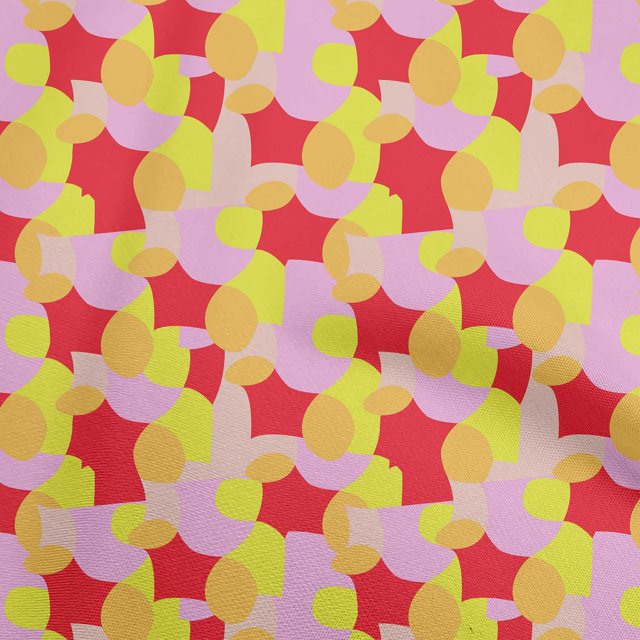 oneOone Cotton Poplin Light Pink Fabric Abstract Craft Projects Decor Fabric Printed By The Yard 56 Inch Wide