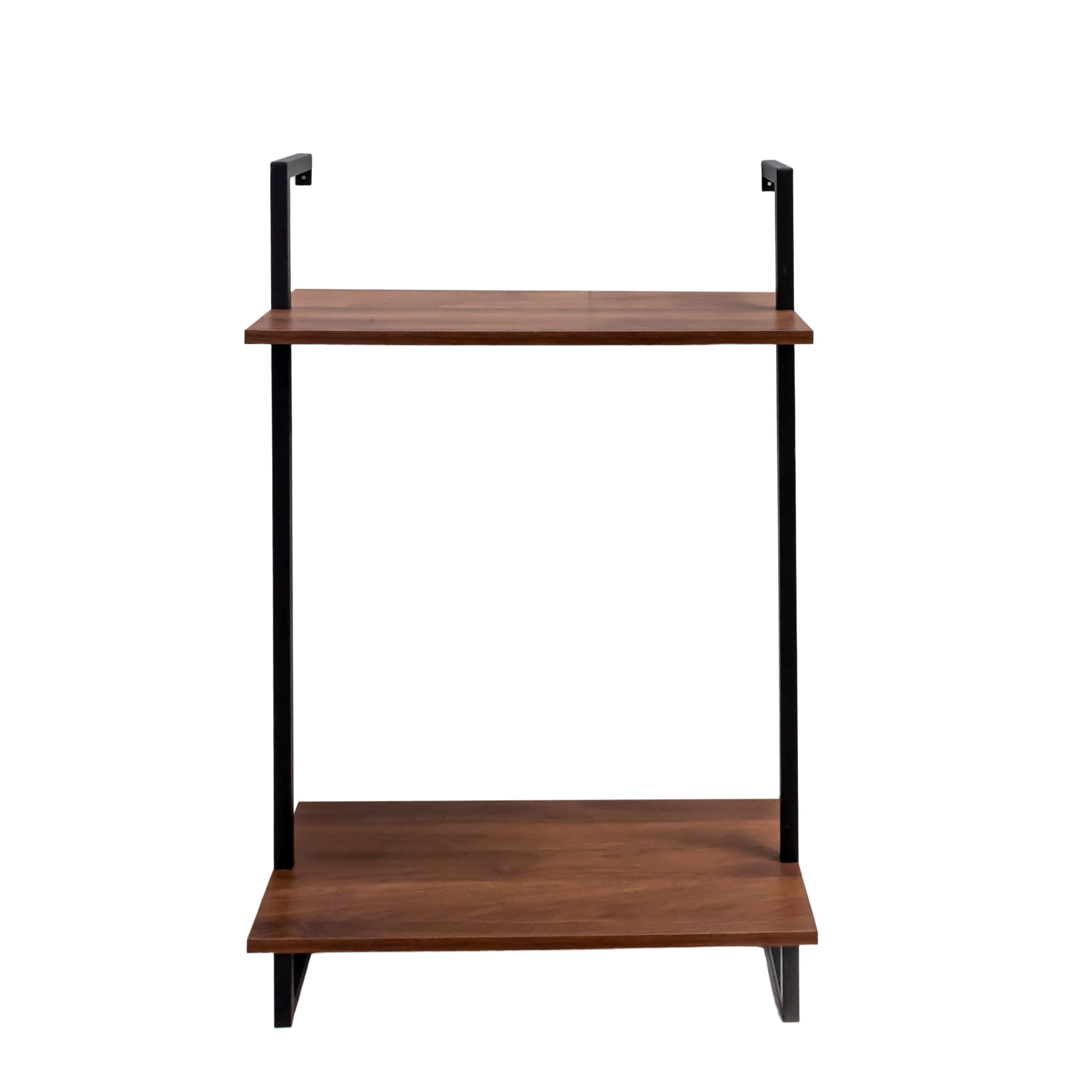 3-Tier 2-Tier Wall Mounted Bathroom Storage Shelves Metal Wood Organizer, White
