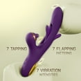 thumbnail image 3 of Thrusting Dildo Vibrator Sex Toys for Women, KERERO 3 in 1 G Spot Vibrators with 7 Tapping, 7 Vibrating & 7 Flapping Patterns, Rabbit Vibrator Women Adult Toys（ Purple）, 3 of 8