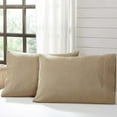 thumbnail image 4 of VHC Brands Burlap Solid Color Cotton Farmhouse Bedding Standard Pillow Case Set of 2, Natural Tan, 4 of 7