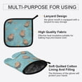 thumbnail image 3 of Yayeee Oven Mitts and Pot Holder Set of 4 Heat Resistant Kitchen Gloves Baking Hot Pad, Cartoon Capybaras, 3 of 5