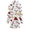 thumbnail image 5 of Lilgiuy Women Casual Loose Long Sleeve Printing Drawstring Hooded Dress White Fall Dresses for 2022 Spring Winter, 5 of 5