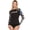 Black Multi, variant on Women's Long Sleeve Rash Guard, UPF 50+ Sun Protection Swim Shirt