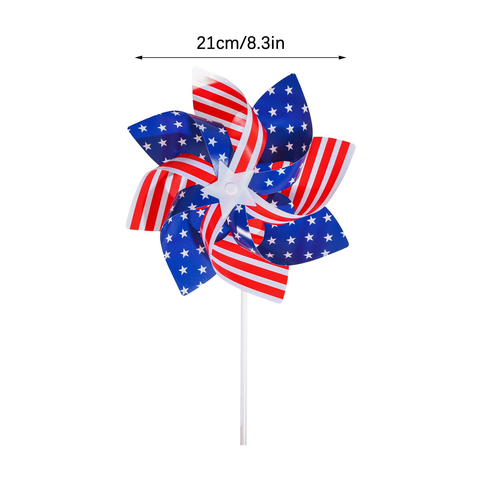 YHAIOGS 1PC Patriotic Pinwheels Red White Blue Pinwheels American Flag ...