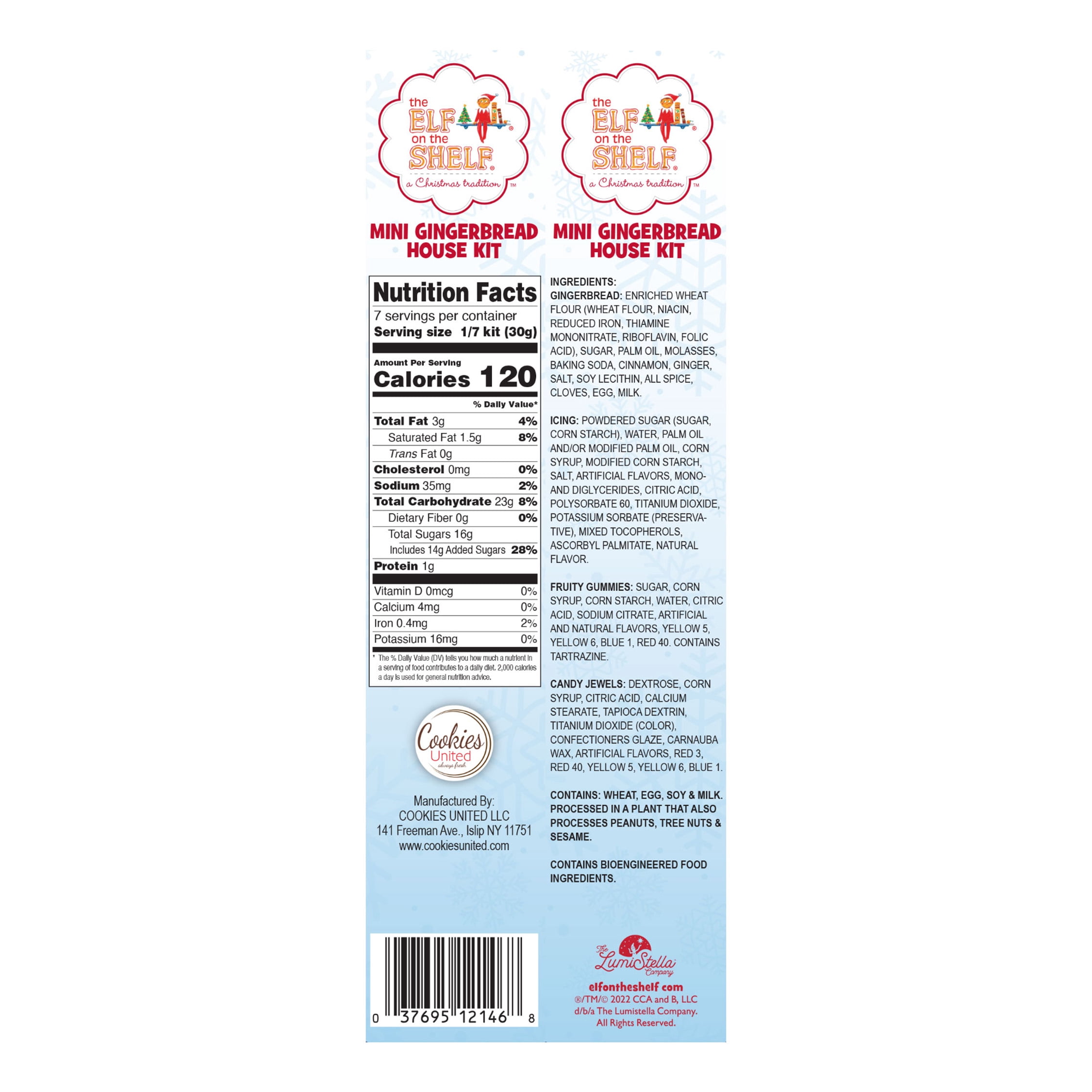 (2 pack) The Elf on the Shelf Mini Gingerbread House Kit, 7 oz