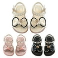 thumbnail image 4 of Otqutp Lightweight Shoes for Kids Girls Sandals Summer for Children Wearing Beach Shoes Pearl Soft Sole Comfortable Flat Sandals Summer Dress Shoes, 4 of 4