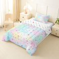 thumbnail image 2 of Manfei Dreamy Watercolor Stars Twin Comforter Sets,Kawaii Cartoon Theme Bedding Set,Multicolor,Polkadot Reversible,2-Piece,1 Comforter and 1 Pillowcase, 2 of 7
