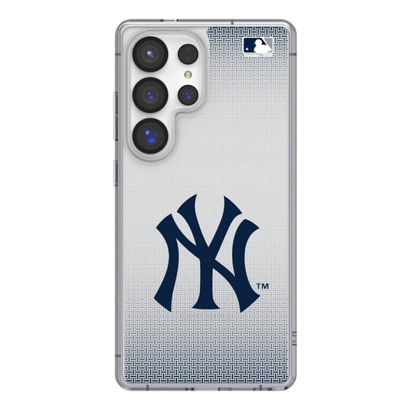 New York Yankees Linen Logo Galaxy Clear Case