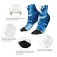 thumbnail image 5 of Rocae Blue White Fluid Art for Premium Adult Socks,Comfortable, Breathable, and Durable Socks, Perfect for Everyday Wear, 5 of 7