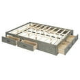 thumbnail image 3 of Aukfa Platform Bed with 6 Storage Drawers, Queen Size Captain Bed Frame, Farmhouse Style, Antique Gray, 3 of 8