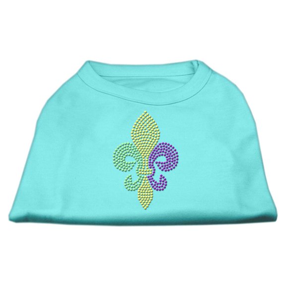 Pet Dog  Cat Shirt Rhinestone, "Mardi Gras Fleur De Lis"