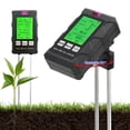 thumbnail image 2 of Medidor de suelo de alta precisión 6 en 1, medidor de humedad para plantas con sonda de doble aguja de 180 mm, pH, humedad, temperatura, luz, fertilidad, lecturas de aire, sonda de suelo., 2 of 8