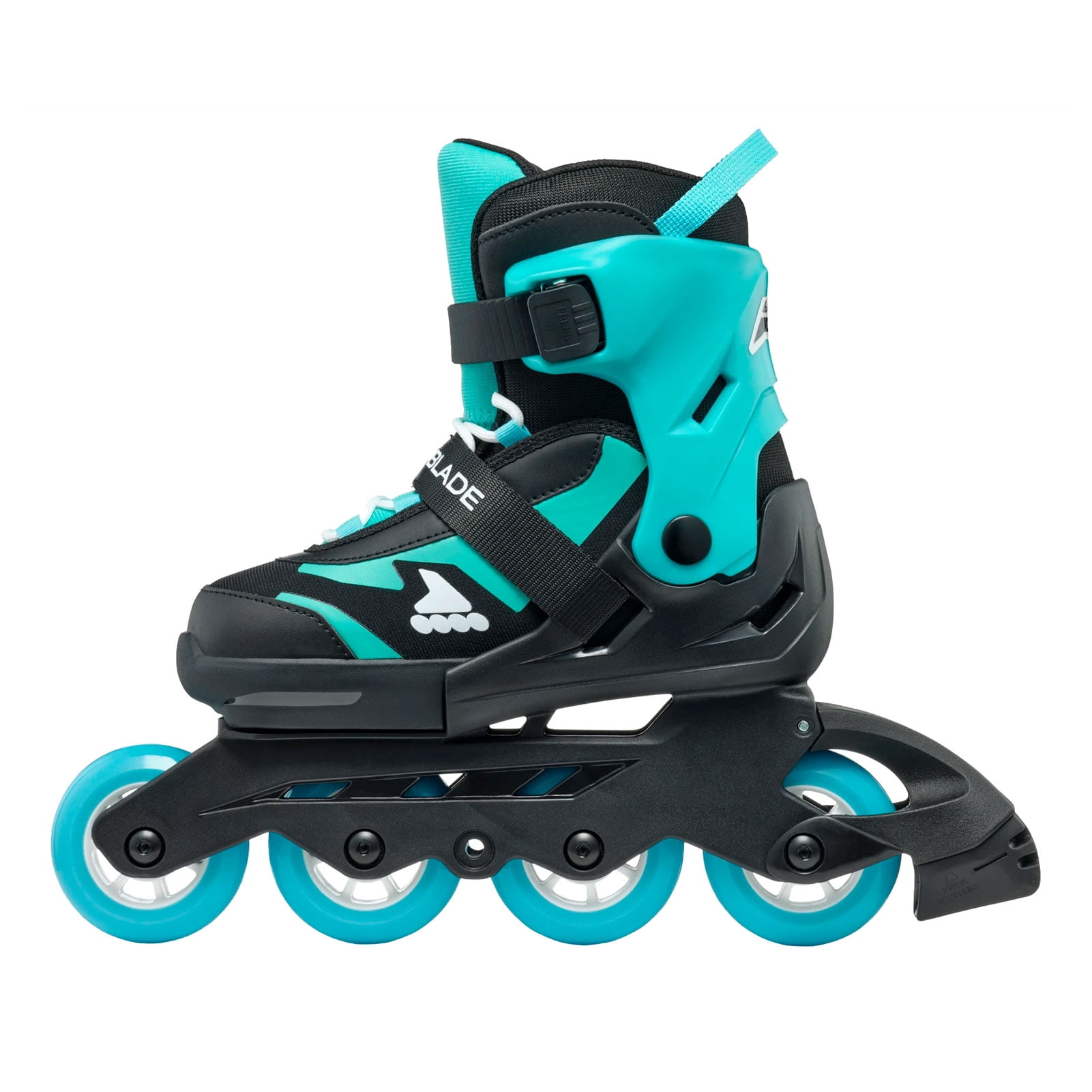 ROLLERBLADE Kids' Microblade Skates, Color: Black/Light Blue, Size: 11J-1