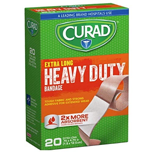CURAD Heavy Duty Bandage Extra Long 20 Each .75 x 4.75 in