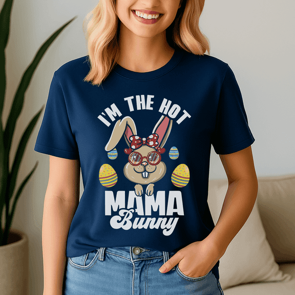 Im The Hot Mama Bunny Matching Family Easter Party Shirt , He is Rizzin,Easter Day Shirt, Happy Easter Day, Bunny Cute Tee,Jesus Easter Tshirt