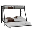 thumbnail image 3 of metel Twin/Full size Black three-layer high and low bed with pull-out sofa bed, 3 of 11
