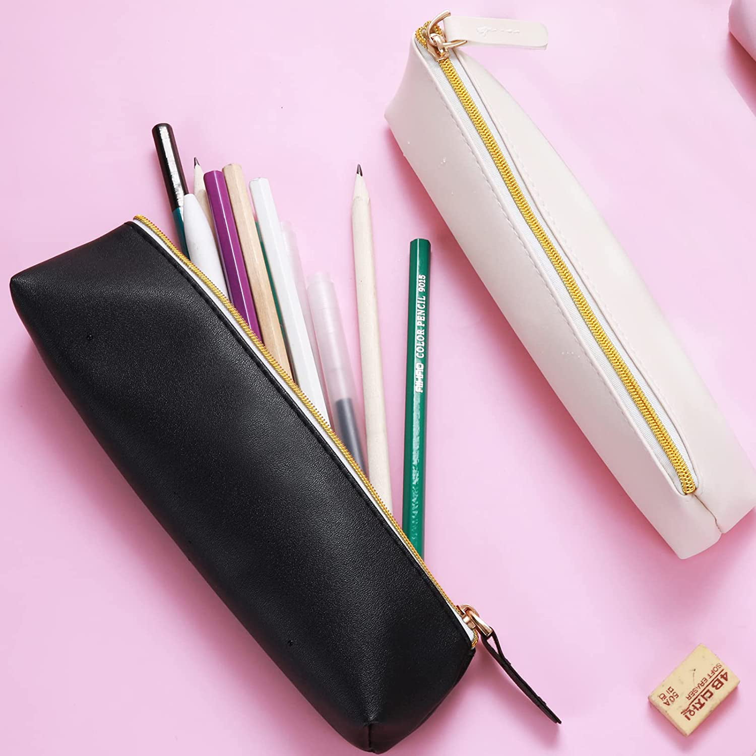 RE8253 Slim Cute Pencil Case Pen Holder Organizer Bag
