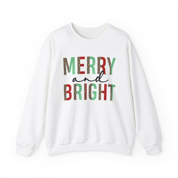 Women's Merry and Bright Christmas Holiday Sweatshirt