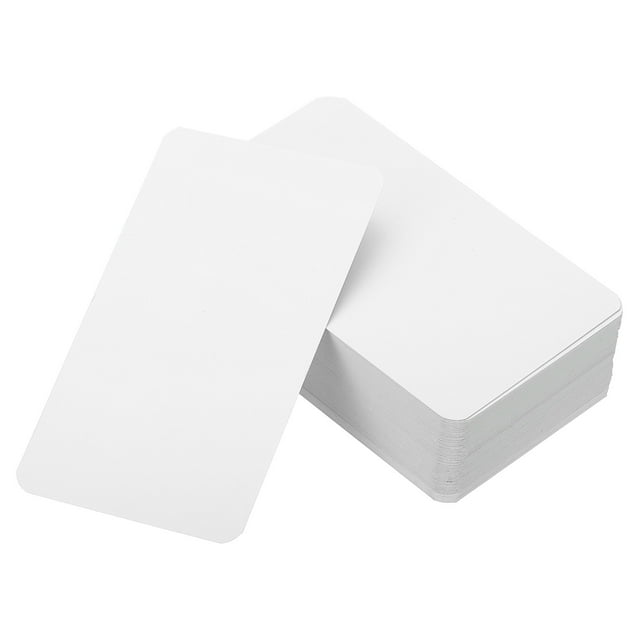 Unique Bargains 3.5' x 2' Blank Paper Business Cards, 90 Pack Small Index Flash Cards Words Message Note Card, White