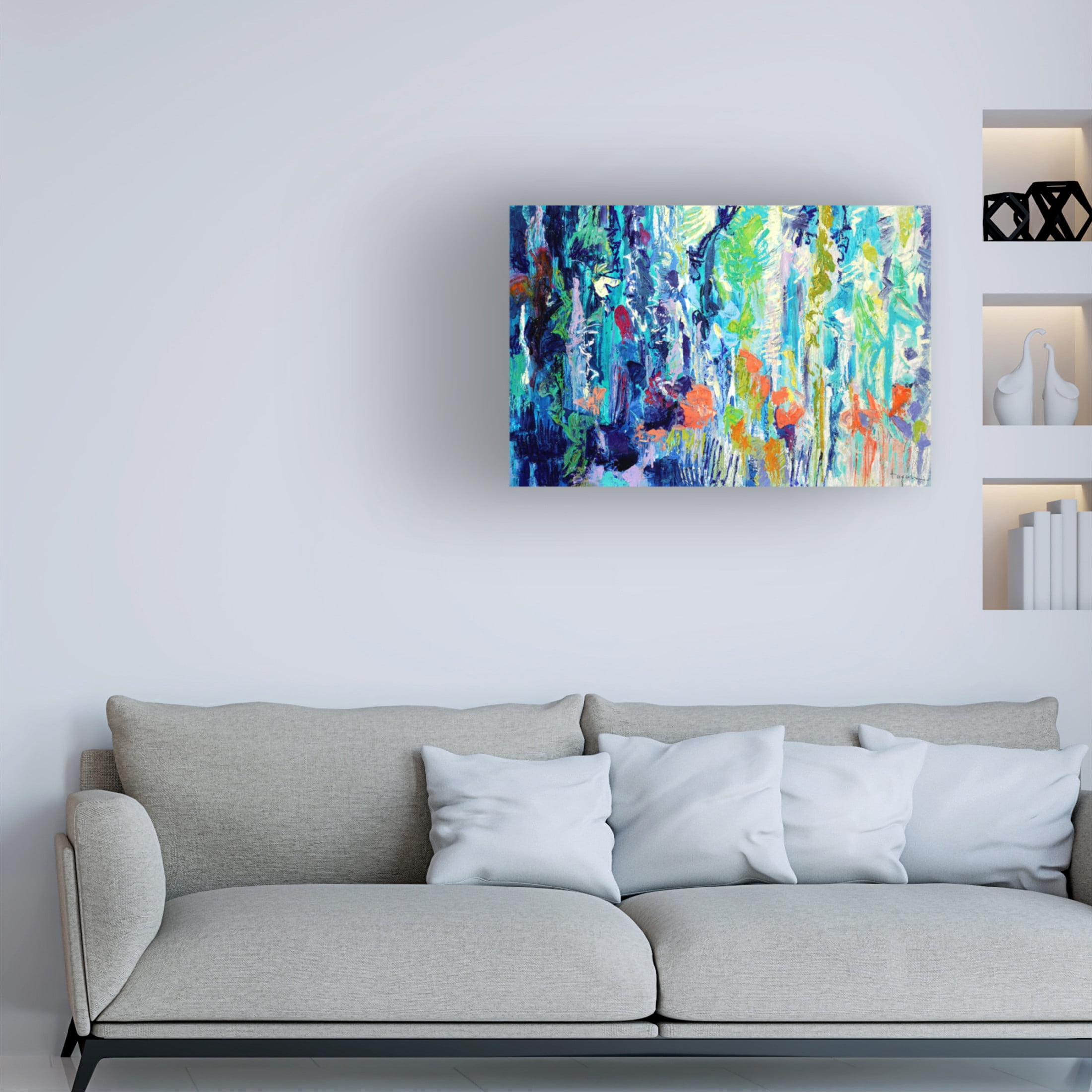Canvas Wall Art - Dorothy Fagan ' Downpourbutterflies' Wall Art for Living Room, Bedroom, or Office Décor by Trademark Fine Art - 24 x 16 Inches