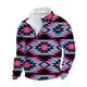 thumbnail image 2 of Blusa y camisa de manga larga con cuello alto para hombre, sudadera informal con capucha, estampado étnico retro, cuello alto, cremallera, manga larga, holgada, con bolsillos, blusa para hombre, 2 of 3